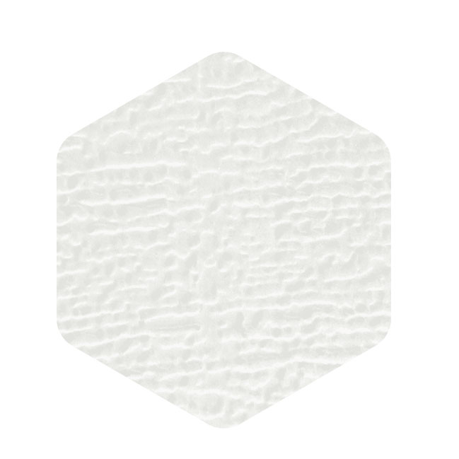 Hexagon mit Woodgrain-Oberfläche in weiß