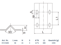 Schiebetor V-Profil Laufschienen Set mit Rollen Set bis 5m