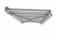 Schartec Markise E3400 elektrisch | grau-weiß | 350 x 300 cm (BxL)