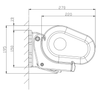 Wandhalterung anthrazit für Schartec Markise E6100L