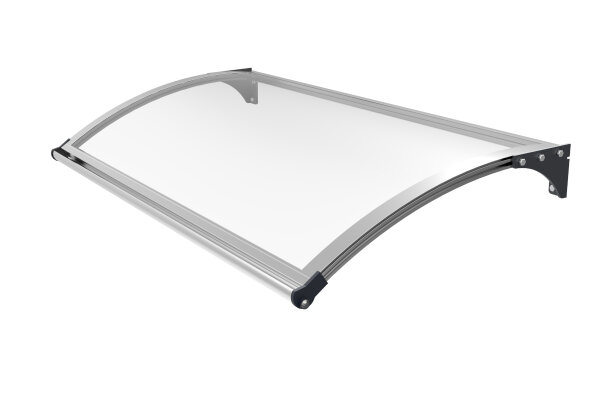 Schartec Aluminium-Vordach L A-L mit LED-Beleuchtung 1400 x 1000 mm