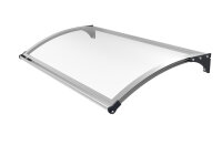 Schartec Aluminium-Vordach L A-L mit LED-Beleuchtung 1400 x 1000 mm