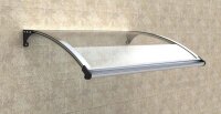 Schartec Aluminium-Vordach L A-L mit LED-Beleuchtung 1400 x 1000 mm
