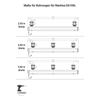 Schartec Markise E6100L elektrisch mit LED-Beleuchtung | anthrazit | 350 x 300 cm