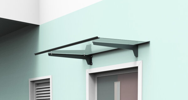 Schartec Aluminium-Vordach T1200 | 1200 x 900 mm