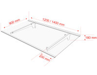 Schartec Aluminium-Vordach T1200 | 1200 x 900 mm