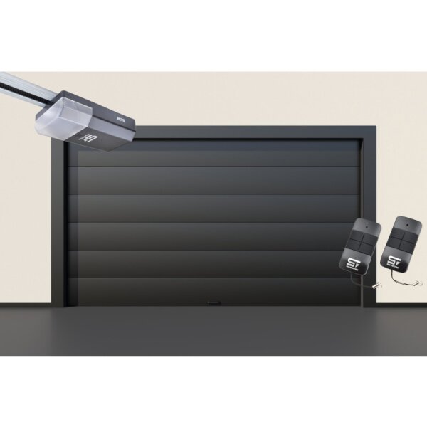 Schartec Sektionaltor 2375 x 2125 mm Thermolux 40 anthrazit M-Sicke mit Antrieb