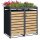 Schartec Mülltonnenbox 2er Holz Design mit Pflanzdach SMBF1-2-H