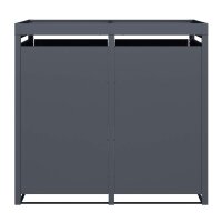 Schartec Mülleimerbox 2er anthrazit mit Pflanzendach SMBF1-2-A