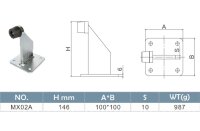 Schartec Torstopper MX02A mit Bodenplatte