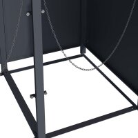 Schartec Mülltonnenbox 4er anthrazit mit Pflanzdach SMBF1-4-A