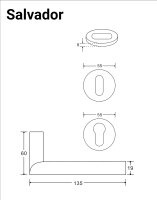 WC Drückergarnitur Salvador in anthrazit