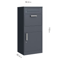 Schartec Paketbox PB1 in anthrazit