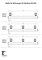 Schartec Markise E6100L elektrisch mit LED-Beleuchtung | blau | 400 x 300 cm