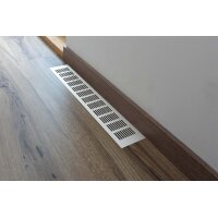 Lüftungsgitter Aluminium 80 x 500 mm weiß