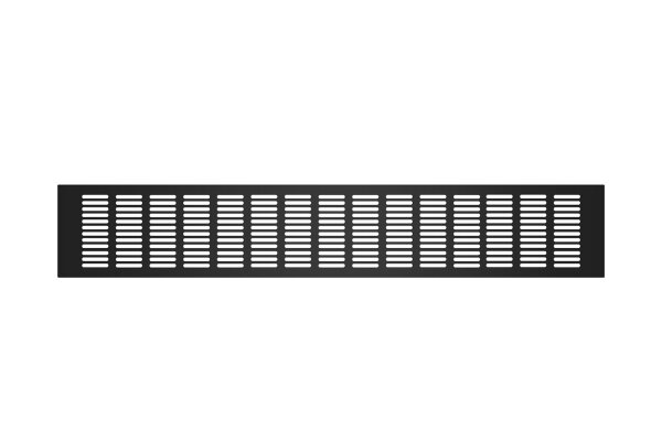 Lüftungsgitter Aluminium 100 x 600 mm schwarz
