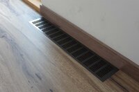 Lüftungsgitter Aluminium 100 x 600 mm schwarz