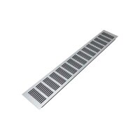 Lüftungsgitter Aluminium 100 x 600 mm silber