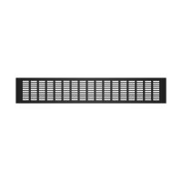 Lüftungsgitter Aluminium 100 x 700 mm schwarz