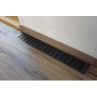 Lüftungsgitter Aluminium 100 x 700 mm schwarz