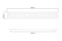 Lüftungsgitter Aluminium 50 x 400 mm weiß