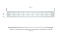 Lüftungsgitter Aluminium 50 x 400 mm silber