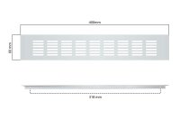Lüftungsgitter Aluminium 60 x 400 mm silber