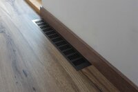 Lüftungsgitter Aluminium 80 x 500 mm schwarz