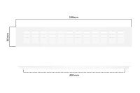 Lüftungsgitter Aluminium 80 x 500 mm weiß