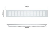 Lüftungsgitter Aluminium 80 x 500 mm silber