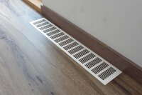 Lüftungsgitter Aluminium 100 x 600 mm weiß