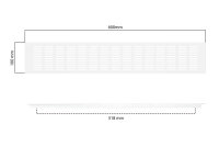 Lüftungsgitter Aluminium 100 x 600 mm weiß