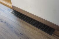 Lüftungsgitter Aluminium 100 x 700 mm schwarz