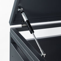 Schartec Mülltonnenbox dunkles Holz Design SMB3-3