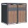Schartec Mülltonnenbox 2er Holz Design dunkel SMBS4-2
