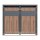 Schartec Mülltonnenbox 2er Holz Design dunkel SMBS4-2