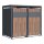 Schartec Mülltonnenbox 2er Holz Design dunkel SMBS4-2