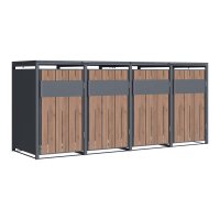 Schartec Mülltonnenbox 4er Holz Design SMBS4-4