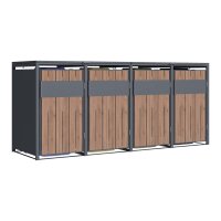 Schartec Mülltonnenbox 4er Holz Design SMBS4-4