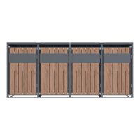 Schartec Mülltonnenbox 4er Holz Design SMBS4-4