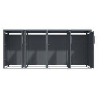 Schartec Mülltonnenbox 4er Holz Design SMBS4-4