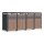 Schartec Mülltonnenbox 4er Holz Design SMBS4-4