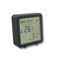 WLAN Temperatur & Luftfeuchtigkeitssensor – Smartes Hygrometer & Thermometer schwarz