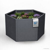 Sechseck-Hochbeet Metall Anthrazit 100 x 87 x 52 cm...