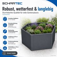 Sechseck-Hochbeet Metall Anthrazit 100 x 87 x 52 cm...