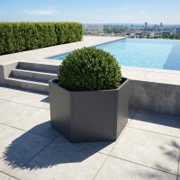 Sechseck-Hochbeet Metall Anthrazit 100x87x52 cm – Schartec SHB3A, 675 L