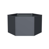Sechseck-Hochbeet Metall Anthrazit 100x87x52 cm –...