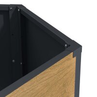 Sechseck-Hochbeet Metall Holzoptik 100x87x52 cm – Schartec SHB3H, 675 L