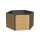 Sechseck-Hochbeet Metall Holzoptik 100x87x52 cm – Schartec SHB3H, 675 L