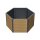 Sechseck-Hochbeet Metall Holzoptik 100x87x52 cm – Schartec SHB3H, 675 L